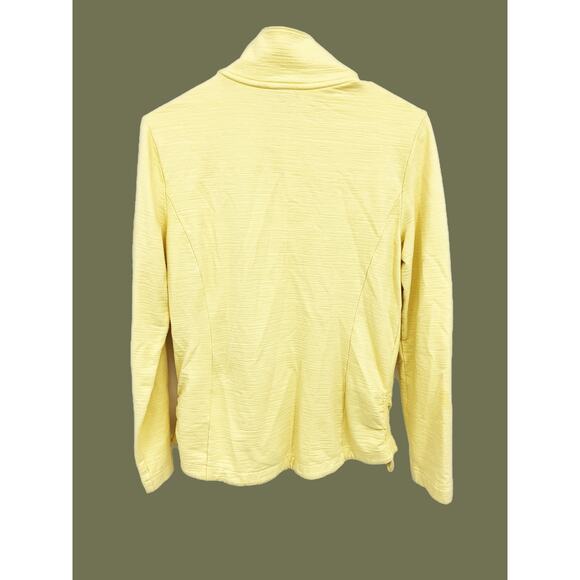 Womens T by Talbots Yellow Full Zip Sweatshirt with Pockets Size S - Picture 5 of 7